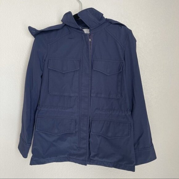 Madewell Fieldwalk Navy Blue Hooded Winter Jacket Women's Size Small S - Picture 2 of 12